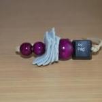 Keyboard key lila and grey ..