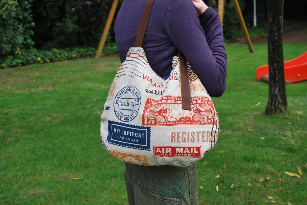 Gipsy tote travel bag with brown strap by El rincón de la Pulga